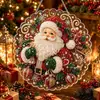 Nuevo painting de diamantes 5D navideño transfronterizo colgante acrílico Papá Noel regalo manualidad DIY hecha a mano