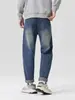 Ropa de Hombre Fengshe / 2026 Primavera y Otoño Nuevos Jeans Elásticos Ajustados Cónicos Estilo Japonés Pantalones Rectos Ajustados