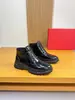 Fornecimento Exclusivo Transfronteiriço de Botas de Cano Alto Estilo Old Money para Homens, Cadarço de Couro Genuíno com Solado Grosso, Botas Casuais de Negócios para Trabalho, Fornecimento Direto da Fábrica
