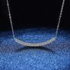 Collar de moissanita para mujer cadena de clavícula de plata esterlina s925 piedra de alto carbono collar con cara sonriente sei moda simple directo de fábrica