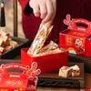 Caja de Empaque para Dulce Crujiente de Copo de Nieve de Año Nuevo 2026 Caja para Hornear Empaque de Dulces Nougat Galletas Tiramisú Pastel Postre