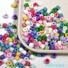 Contas cilíndricas de acrílico 6MM, corrente para celular degradê, material para miçangas, acessórios diy, contas soltas, miçangas para pulseira e colar
