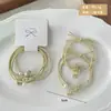 Goma para el Cabello Nudo de Perla Color Caramelo Estilo Coreano Alta Elasticidad No Daña el Cabello Goma Elástica Elegante Sencilla Goma para el Cabello Accesorios para el Cabello de Mujer