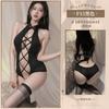 Cheongsam de una pieza con entrepierna de botones a presión talla grande lencería sexy bondage uniforme de tres puntos traje de tentación F15
