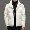 Chaqueta Acolchada de Dos Piezas Falsas para Hombre, Chaqueta de Moda, Otoño e Invierno, Moda Casual, Gruesa, Cortavientos, Cálida, Deportiva, con Cuello