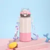 Taza Termo Personalizada de Acero Inoxidable 304 de Aspecto Elegante, Taza con Popote de Rebote de Gran Capacidad, Taza de Agua Portátil para Coche para Exteriores