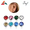 Pendientes de Aleación de Titanio F136 Cristal Checo Piercings de Lengua de Gama Alta Pendientes para Cartílago de Oreja DIY Accesorios de Joyería para Piercings Adornos para Orejas