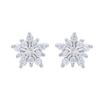Moda criativa floco de neve zircão brincos femininos moda doce ameixa cristal brincos orelha jóias fabricantes atacado
