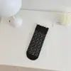 Meias de Renda Pretas e Brancas Meias Finas Japonesas JK Primavera e Verão Meias Femininas de Cano Médio Meias Largas de Algodão Puro Meias Japonesas Longas Lolita