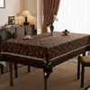 Toalha de Mesa Retro Americana de Luxo Leve de Alta Qualidade Impermeável à Prova de Óleo Lavável Resistente ao Calor Tapete de Couro para Mesa de Jantar Protetor de Superfície de Mesa