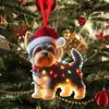 Pingentes de animais em acrílico em estoque para envio internacional Decorações de árvore de Natal