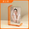 Moldura de Foto Transparente Acrílica de Luxo Leve Dupla Face Moldura Vazia Mais Foto Fazendo Montagem DIY Mesa Giratória Magnética de 6 Polegadas