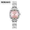 Moxi Produto Novo de Alta Qualidade Relógio Feminino Cravejado de Diamantes Luxo Leve Simples Nicho Moda Feminino Cubo de Açúcar Quartzo Quadrado