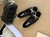 Zapatos de Mujer Franceses Retro de Gamuza Mary Jane con Tacón Cuadrado y Moño Dorado 2026