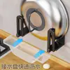Estante de Almacenamiento para Cocina Estante para Tapas de Ollas Grandes Montado en Pared sin Taladro Colocador de Placa de Pared de Gabinete Grande