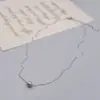 Collar minimalista con un estilo fresco y discreto, colgante sencillo, cuentas únicas de acero de titanio, gargantilla de cadena para clavícula única