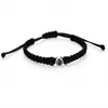 Pulsera tejida hecha a mano con cuentas de proyección personalizada, Pulsera conmemorativa ajustable de moda personalizada
