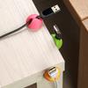 Organizador de cables de datos personalizado, fijador de cables de escritorio autoadhesivo TPR, enrollador de cables grande simple de un solo orificio.