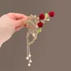 Pinza para el Cabello de Metal de Aleación Estilo Coreano Nueva de Verano con Pedrería Completa, Elegante Pinza de Tiburón para Peinado de la Parte Trasera de la Cabeza