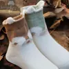 Meias de Algodão Coloridas Naturais para Bebês Meninos e Meninas, Ponta Costurada à Mão Sem Costura, Abertura Folgada, Atacado para Bebês e Crianças