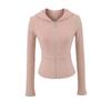 Conjunto de Chica Atractiva Delgado con Capucha Deportiva de Manga Larga Cardigan de Punto de Lana Sudadera Pantalones que Cubren la Cadera Pantalones de Pierna Ancha Conjunto de Dos Piezas para Mujer