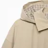 Estilo europeo y americano, nueva colección de otoño de ropa para mujer: chaqueta de cremallera moderna y versátil con capucha desmontable