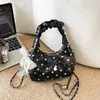 Bolso bandolera con cadena, bolso nube de lunares exquisito estilo coreano, nuevo bolso de hombro dulce y fresco de moda