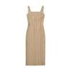 8092-25 Vestido Elegante Tricotado Slim de Gola Redonda Sem Costas com Alças Transfronteiriço Europeu e Americano para Mulheres