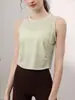 Chaleco Deportivo de Tencel de Alta Gama para Mujer, Top de Yoga Ajustado, Camiseta, Cubre Ropa sin Mangas para Correr y Fitness, Verano