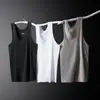 Colete Masculino de Algodão Puro Sem Mangas Verão Esportivo Casual Tamanho Grande Cor Sólida Roupa Íntima Camada Base para Todas as Estações