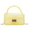 [Liquidação em Estoque] Nova Coleção Primavera/Verão 2026 Estilo Coreano Tendência Moda Bolsa de Gelatina Versátil Acolchoada com Corrente Bolsa Infantil