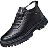 Zapatos de Algodón para Hombre, Zapatos de Invierno para Hombre con Forro de Felpa, Gruesos de Caña Alta Impermeables Antideslizantes de Cuero de Algodón Cálidos para Hombre, Estilo Antiguo a Prueba de Frío
