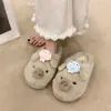 Pantuflas Peludas para Casa Mujer 2026 Estilo Nuevo Suela Gruesa Suaves Cerdo Lindo Forro de Felpa Pantuflas Cálidas de Algodón
