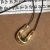 Colar Pingente Metálico em Forma de U com Acabamento de Luxo, Corrente para Suéter Retrátil Resistente, Joia Fashion de Temperamento Levemente Luxuoso para Mulheres, Design Geométrico
