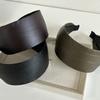Diadema de Cuero de Estilo Coreano de Alta Gama con Ala Ancha, Diadema Antideslizante Moderna y Elegante, Accesorio para el Cabello de Pinza Alta Versátil para Salir