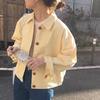 Abrigo Corto Elegante de Color Puro de Alta Gama para Mujeres Pequeñas, Chaqueta Versátil Casual Simple, Top para Ropa de Trabajo, Nuevo Estilo Primavera y Otoño