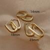 Aliexpress Amazon Populares Brincos Simples em Forma de U Banhados a Ouro Real Brincos Estilo Ins Atacado de Comércio Exterior Transfronteiriço Europeu e Americano