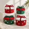 Cesta de Almacenamiento Tejida con Cuerda de Algodón Navideña, Caja de Regalo Decorativa, Organizador de Escritorio para Artículos Varios, Snacks y Cosméticos