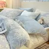 Novo Conjunto de Quatro Peças de Plush com Relevo 3D de Alta Gramatura Leite Fleece Outono e Inverno Espesso Quente Roupa de Cama para Casa
