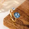 Anillo Abierto de Perla Chapado en Oro Real para Mujer Estilo Retro Lujo Ligero Sensación de Alta Gama Anillo para Dedo Índice Diseño de Nicho Joyería Versátil para la Mano