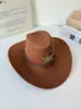 Sombrero vaquero retro estilo americano, un artículo popular transfronterizo, con patrones étnicos, adecuado para actividades al aire libre en Xinjiang y Tíbet, y que proporciona protección solar.