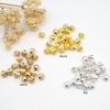 Contas de Preservação de Cor Dourado 18K Banhadas a Cobre Material para Acessórios DIY Contas Florais Acessórios Contas Soltas de Diamante Contas de Posicionamento Contas de Transferência