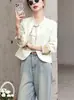 Nova Jaqueta Jacquard Estilo Chinês Estilo Nacional para Mulheres Primavera e Outono de 2026 Novo Top Curto Elegante Estilo Chanel para o Dia a Dia A7287