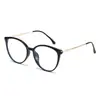 Gafas de lectura retro con montura ojo de gato de carey, alta definición, anti luz azul para mujer, montura ovalada grande, gafas lisas versátiles para uso diario