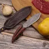 Nuevo Cuchillo para Exteriores Lingfeather Cuchillo de Yangjiang Afilado Alta Dureza Cuchillo Recto Pequeño Cuchillo de Supervivencia en la Naturaleza Cuchillo de Mano para Carne