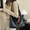 Bolsa de Viaje Melanoid para Mujer 2026 Nuevo Otoño Textura Retro Versátil Bolso de Hombro Bolso Tote de Gran Capacidad