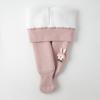 Mallas Gruesas de Invierno para Bebé con Orejas Largas de Conejo y Pies Blancos con Pie para Niñas