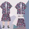 Camisa estampada casual masculina shorts de praia de verão manga curta terno de duas peças havaiano moderno bonito roupas de férias