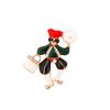 Broche Serie Navideña Joyería Muñeco de Nieve Navideño alce insignia de diamante abrigo abrigo estilo para hombres y mujeres Ramillete Navideño