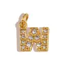 [Procesamiento Personalizado] Colgante de Acero Inoxidable con Incrustaciones de Diamantes de 26 Letras Estilo Europeo y Americano Transfronterizo para Collar y Pendientes DIY Accesorios Hechos a Mano